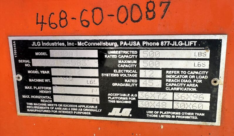 
								2012 JLG 600AJ Aerial Boom Lift full									