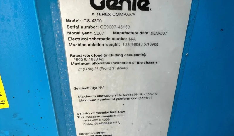 
								2007 Genie GS-4390RT Rough Terrain Scissor Lift full									