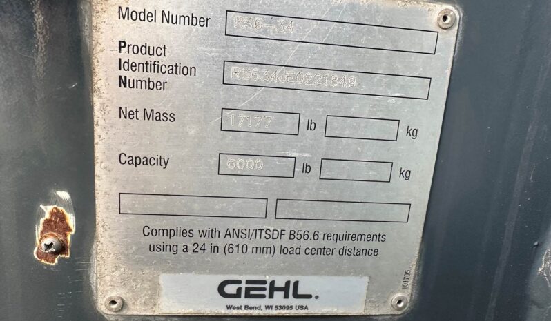 
								2013 GEHL RS6-34 6k lb. 34′ Telehandler Forklift full									