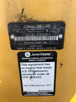
										2018 JOHN DEERE 310 BACKHOE full									