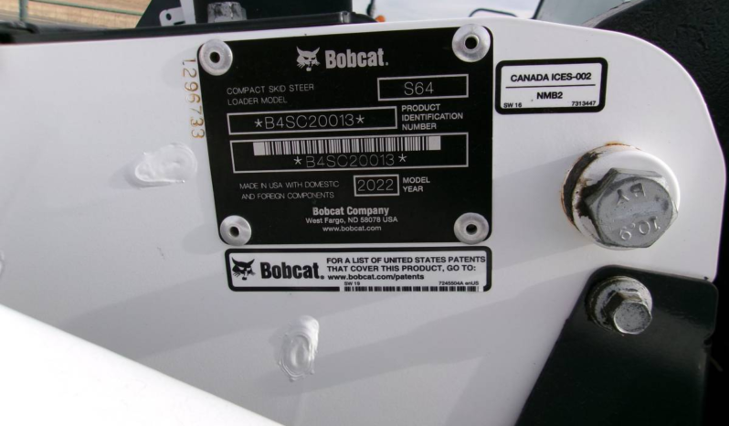 
								2022 Bobcat S64 Skid Steer full									