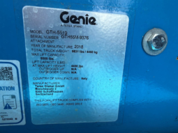 
										Used Telehandler Forklift 2018 Genie GTH-5519 5,500 LB 19′ Reach Telescopic Fork Lift full									