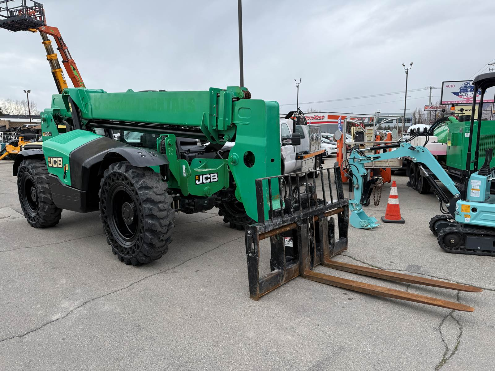 Used Telehandler Forklift 2018 JCB 509-42 4x4x4 9,000 LB 42′ Reach Diesel Telescopic Fork Lift
